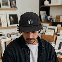 Casquette en toile de coton à 5 panneaux, marque privée, unisexe, avec patch personnalisé