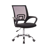 Median kursi komputer putar tengah belakang, kursi kantor jaring ergonomis harga rendah
