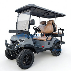 Oferta Especial: Carro de Golf Eléctrico Gris en Venta, Carro de Golf Turístico, Buggy de Golf Eléctrico de 4 Asientos para Resorts y Parques - Product Image 2