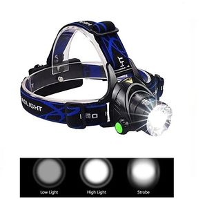 ไฟฉายสวมหัวสีแดงแบบชาร์จไฟได้, ไฟฉายคาดศีรษะแบบชาร์จไฟได้สำหรับล่าสัตว์ - Product Image 2