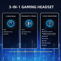 Audífonos Inalámbricos para Gaming ATTACK SHARK L80PRO de Tres Modos Ligeros con Micrófonos Dobles