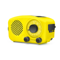 Multifunctionele 8-bands noodradio op zonne-energie met ingebouwde luidspreker, handkruk, LED-lamp en NOAA-weerradio