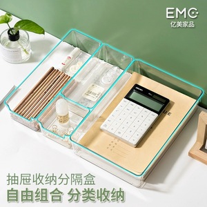<b>Drawer</b> Organizer Rectangular Transparent <b>Plastic</b> With Perforated Base For Home Kitchen Office <b>Storage</b> - Product Image 2