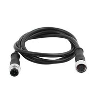 Connecteur M12 étanche IP68 personnalisé en usine, mâle-femelle droit, avec câble de capteur et connexion à vis pour câblage