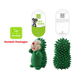 Nunbellpets çevre dostu lateks kirpi köpek çiğnemek oyuncak sert gıcırtılı taşlama diş Pet oyuncak - Product Image 4