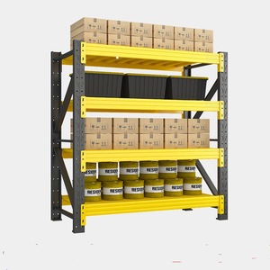 Estante de almacenamiento de almacén de acero sin pernos ajustable de 500Kg/capa, estantería de servicio medio personalizable para almacén - Product Image 1