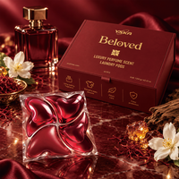 Coffret Cadeau de Lessive en Capsules Parfum Rose Romantique de Luxe, Parfum Longue Durée pour Cadeaux de Mariage et Lavage Quotidien