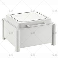 Autres fournitures hôtelières et de restauration, plat de service blanc de luxe, réchaud à nourriture pour buffet, chauffe-plats rectangulaire, réchaud à buffet en or