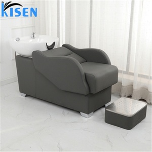 Kisen Modern High <b>End</b> Luxury Sitting Lying Massage Furniture Washing <b>Bed</b> Shampoo Chair With Ceramic Bowl for Sale - Product Image 2