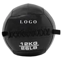 फिटनेस गेंद काले 12kg पीवीसी दवा गेंदों दीवार गेंद के लिए स्वास्थ्य और शरीर निर्माण