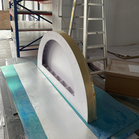 FSDKX Factory Luxus Halbkreis Esstisch Spiegel Gold Acryl Halbrund Hochzeits tisch Für Hochzeits dekorationen