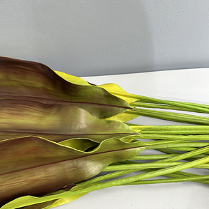 Feuilles d'<span class=keywords><strong>Aspidistra</strong></span> artificielles au toucher réel en PU, haute simulation, pour arrangements floraux et verdure de mariage - Product Image 6
