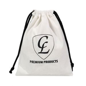 Custom Logo Printed Pink Cotton Gift Jewelry Pouch <b>Small</b> Cotton Drawstring Jewelry Packing Bag - Product Image 4