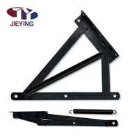 JIEYING Charnière à ressort triangulaire pour coffre de canapé-lit, quincaillerie métallique pour meubles, mécanisme de levage pour chaise longue et ottoman