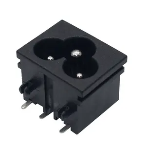 DB-6黑色3针IEC320 C6入口插头电源插座AC 2.5A 250V