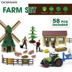 58 pièces réaliste modèle <span class=keywords><strong>tracteur</strong></span> <span class=keywords><strong>ferme</strong></span> maison <span class=keywords><strong>animaux</strong></span> ensemble enfants jouets <span class=keywords><strong>avec</strong></span> animal - Product Image 2
