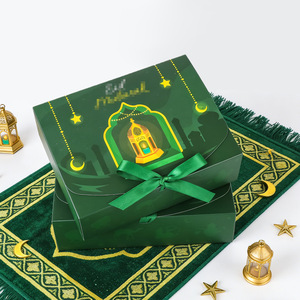 กล่องของขวัญกระดาษรีไซเคิลสีเขียวลายอูฐ พร้อมฝาพับแบบใช้ซ้ำได้ ผิวด้าน พิมพ์โลโก้ตามสั่ง และดีไซน์ทันสมัย - Product Image 3