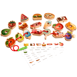 Juego de Enhebrar Cuentas Montessori <span class=keywords><strong>Caterpillar</strong></span>, Juguete Educativo para Niños para la Concentración y el Pensamiento Lógico, Venta al por Mayor - Product Image 6