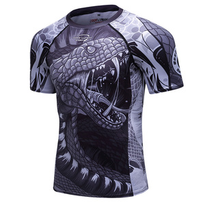 Compresión de manga corta de sublimación de ropa deportiva para <span class=keywords><strong>hombre</strong></span> de 3D Animal T Shirt - Product Image 2