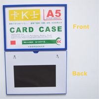 A5 transparente protector suave magnético PVC plástico duro tarjeta caso cubierta protectora tablero de exhibición para la gestión de archivos