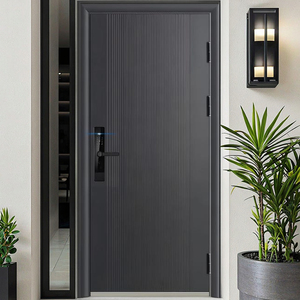 Zs Tùy Chỉnh Chống Trộm Chống Cháy Không Thấm Nước Bên Ngoài Thiết Kế Hiện Đại Thép Không Gỉ Phía Trước Cửa Ra Vào - Product Image 2