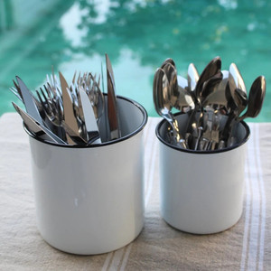 Boîte de rangement pour ustensiles de cuisine et salle de bain en émail métallique émaillé, avec logo personnalisé, 12 cm et 14 cm, couleur <span class=keywords><strong>orange</strong></span> - Product Image 2