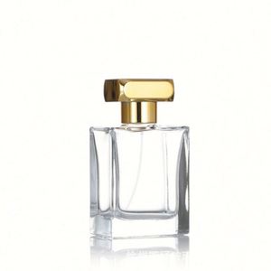 Luxury Clear 35ml 50ml 100ml Perfume <b>Empty</b> <b>Glass</b> <b>Bottles</b> with Pump Sprayer Cap Screen Printed Custom Logo Nail Polish Oil - Product Image 4