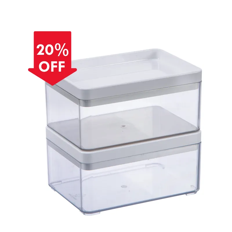 Mini caja de plástico transparente con tapa para nevera, gran oferta