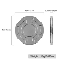 Puce de poker en alliage de titane TC4 massif, gravée CNC, pièce de collection EDC, marqueur de jeu de table portable, cadeau pour les passionnés de poker