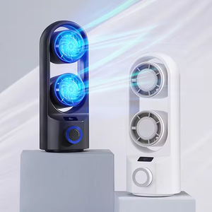 USB çift kafa turbo fan sonsuz hız kontrolü dijital ekran küçük elektrikli fan sıkıştırma döngüsü soğuk fan - Product Image 5