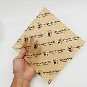 Custom Logo <b>Red</b> Coated Virgin Eco-Friendly Hamburger Sandwich Wax Baking <b>Paper</b> Food Grade Oil-proof Disposable <b>Wrapping</b> 30X40cm - Product Image 3