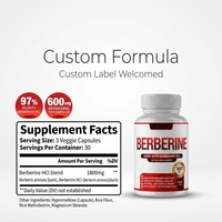 Expédition rapide OEM/ODM/OBM Marque privée Complément d'extrait de berbérine Capsules de chlorhydrate de berbérine pour soutenir le bien-être général