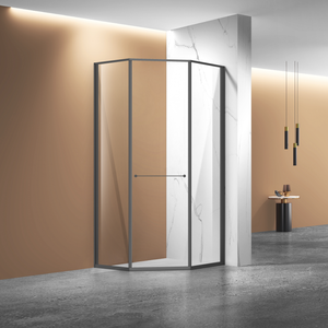 Cabine de douche en aluminium <span class=keywords><strong>Neo</strong></span> Angle avec porte coulissante à fermeture douce pour petite salle de <span class=keywords><strong>bain</strong></span> - Product Image 1