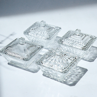 Boîtes et bacs de rangement pour épices en verre, élégants, modernes et multifonctionnels, décoration de cuisine, pot à bonbons carré en verre