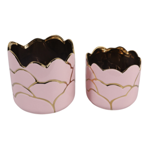 Vasi Decorativi Moderni con Finiture Oro Rosa, Fioriere per Interni ed Esterni, Decorazione per la Casa - Product Image 4