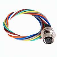 Connecteur M12 à code A mâle pour montage sur panneau PCB, 4, 5, 8 broches, laiton plaqué or, étanche IP67, prise de capteur industrielle, OEM ODM