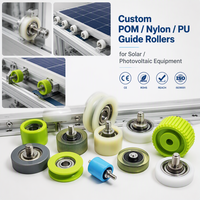 Roue de guidage en PU sur mesure, rouleau en nylon POM pour robot de nettoyage de panneaux solaires, tracker photovoltaïque résistant aux UV