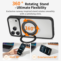 Coque de téléphone ultra-fine à dissipation thermique avec support magnétique rotatif à 360 degrés, antichoc et protectrice pour iPhone 18 17