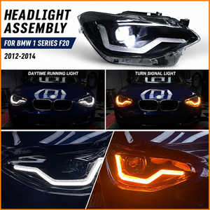 Luz Delantera para Automóvil <span class=keywords><strong>BMW</strong></span> Serie 1 F20 F21 118i 120i 2012-2015, Conjunto de Faros LED, Actualización con Lente Bifocal, Accesorios para Lámparas Delanteras - Product Image 1