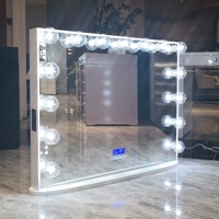 En stock aux États-Unis ! Miroir de coiffeuse Docarelife Hollywood White avec interrupteur tactile et 15 ampoules en verre à intensité variable
