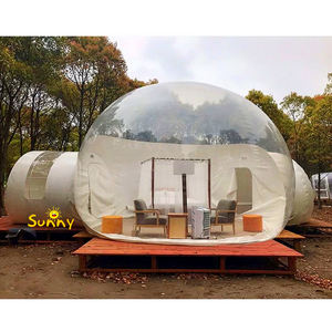 Tente à bulles gonflable pour camping en plein air, couleur personnalisable, ventilateur intégré, chambres de style resort, bâche en PVC - Product Image 3