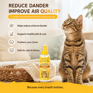 Spray Hipoalergénico para el Cuidado de Mascotas, Limpiador de Pelaje, Eliminador de Alergénicos de Acción Rápida y Larga Duración, Reduce la Caspa de Gato - Product Image 4