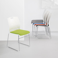 Chaise de bureau empilable pour la formation des cadres de restauration pour la salle de réunion Hôtel École Meilleure chaise de bureau ergonomique