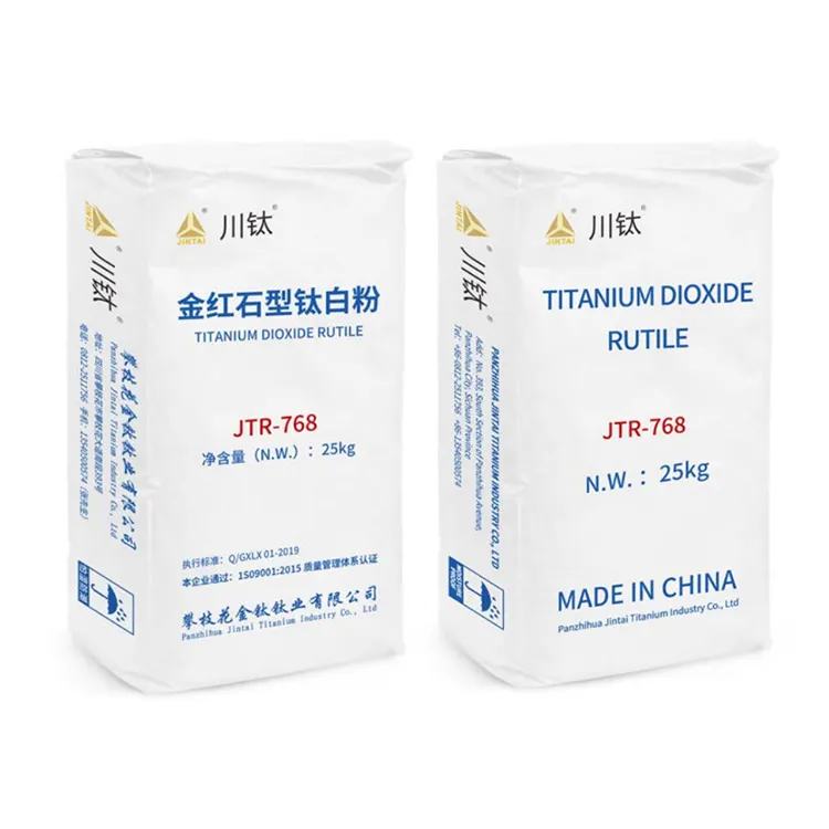 Trung Quốc bột màu trắng công nghiệp Lớp TiO2 25kg 96% hlbc bột màu sắc tố bột Titanium Dioxide rutile 768 Titan nhà máy giá