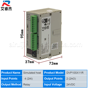 คอนโทรลเลอร์แบบตั้งโปรแกรมได้ DVP10SX11R ของแท้ใหม่เอี่ยม รุ่น DVP10SX11T ชุด CPU โฮสต์ 24VDC โมดูล IO 10 จุด โมดูลขยาย CPU - Product Image 2