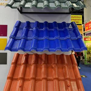 แผ่น<span class=keywords><strong>หลังคา</strong></span>เรซิน <span class=keywords><strong>upvc</strong></span> ดีไซน์แบบสเปนหลังคาหลากสี - Product Image 3