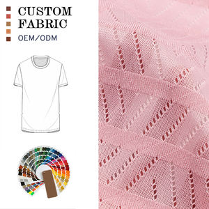 既製品 100gsm ジャージー生地 100%ポリエステル 通気性 速乾性 軽量 ジャカードニット生地 夏用 レディース - Product Image 3