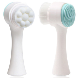 Cepillo de Lavado Facial Manual de Silicona, Suave, de Doble Cara, para Masaje Facial - Product Image 1