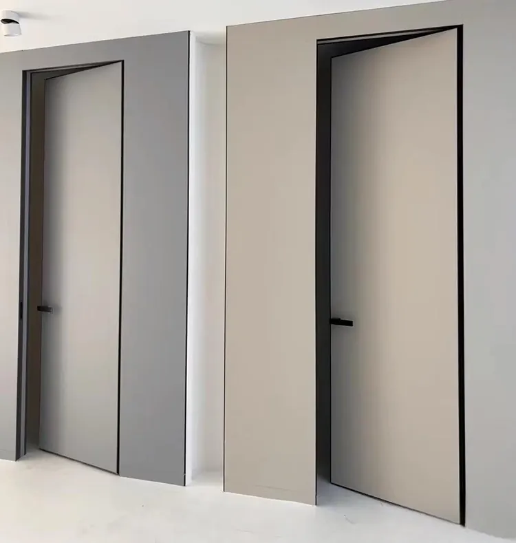 ABYAT Frameless Secret Invisible Flush Puerta de madera Interior Puertas ocultas