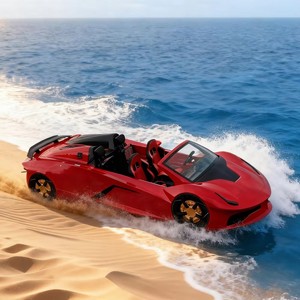 Bateau électrique polyvalent 4 places avec silhouette de supercar pour les loisirs côtiers, la photographie et l'exploration aquatique décontractée - Product Image 1